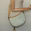 BURBERRY Blue Label Shoulder Bag Canvas Light Blue Silver Auth ti3149-19