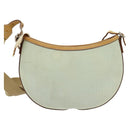 BURBERRY Blue Label Shoulder Bag Canvas Light Blue Silver Auth ti3149-2