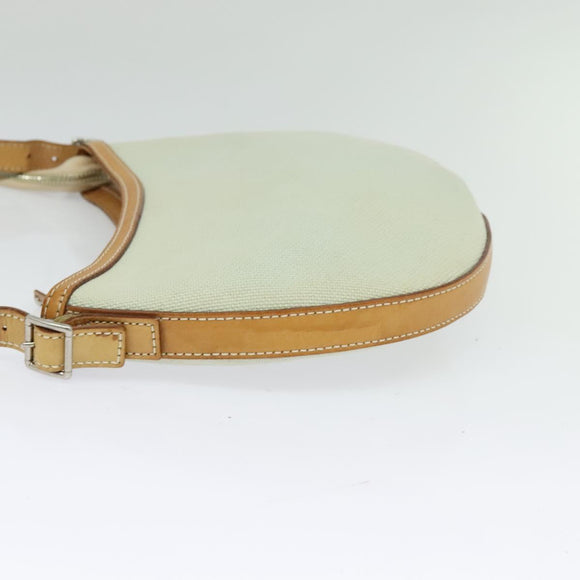 BURBERRY Blue Label Shoulder Bag Canvas Light Blue Silver Auth ti3149