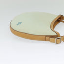 BURBERRY Blue Label Shoulder Bag Canvas Light Blue Silver Auth ti3149-4