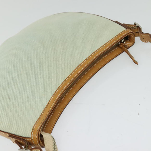 BURBERRY Blue Label Shoulder Bag Canvas Light Blue Silver Auth ti3149