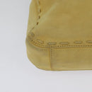 Burberrys Blue Label Shoulder Bag Suede Beige Silver Auth ti3150-9