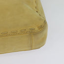 Burberrys Blue Label Shoulder Bag Suede Beige Silver Auth ti3150-16