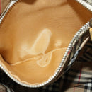 Burberrys Blue Label Shoulder Bag Suede Beige Silver Auth ti3150-12