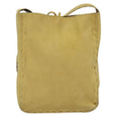 Burberrys Blue Label Shoulder Bag Suede Beige Silver Auth ti3150-13