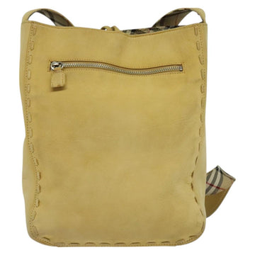 Burberrys Blue Label Shoulder Bag Suede Beige Silver Auth ti3150 - 0