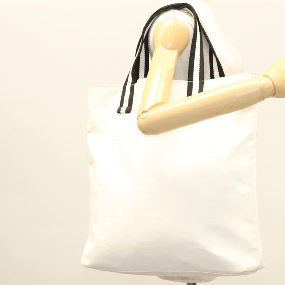 GUCCI Tote Bag Canvas White 123439 Auth ti3151