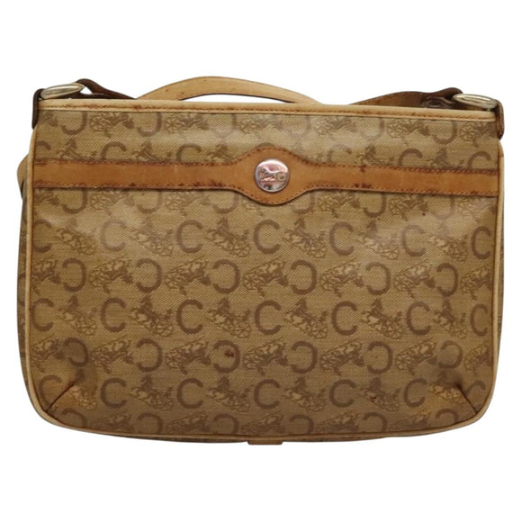 CELINE Macadam Canvas C Sulky Shoulder Bag 2Set Beige Brown Auth ti3152