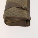 GUCCI GG Canvas Supreme Line Bag PVC Suede 3Set Beige Black Auth ti3153-11