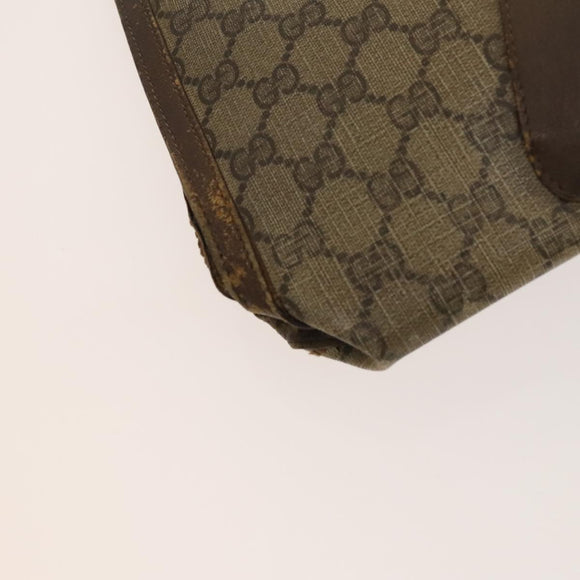 GUCCI GG Canvas Supreme Line Bag PVC Suede 3Set Beige Black Auth ti3153