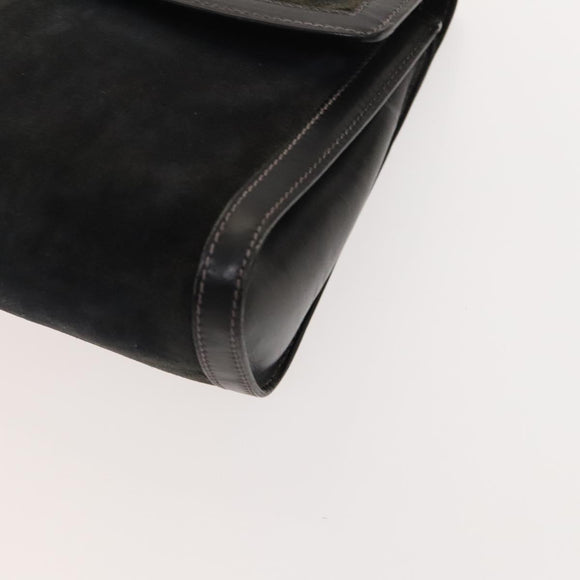 GUCCI GG Canvas Supreme Line Bag PVC Suede 3Set Beige Black Auth ti3153