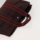 HERMES Tote Bag Canvas 3Set Gray Black Red Auth ti3156-14