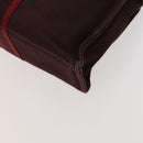 HERMES Tote Bag Canvas 3Set Gray Black Red Auth ti3156-17