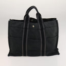 HERMES Tote Bag Canvas 3Set Gray Black Red Auth ti3156-19