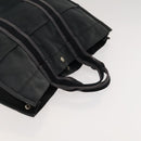 HERMES Tote Bag Canvas 3Set Gray Black Red Auth ti3156-22