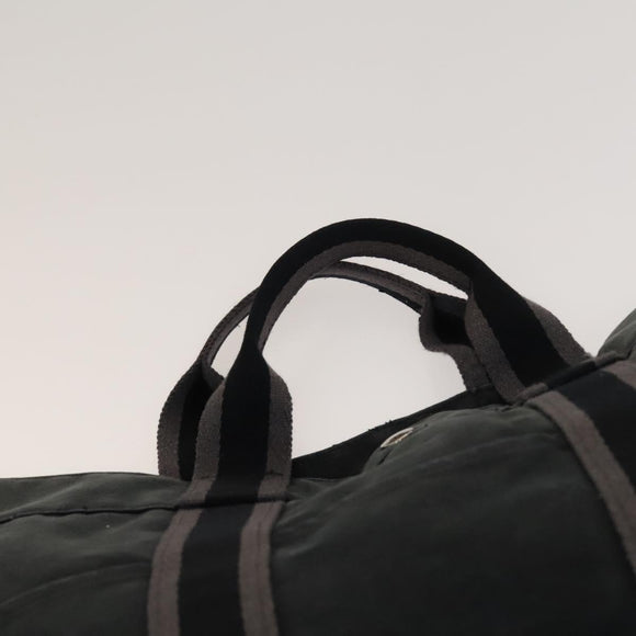 HERMES Tote Bag Canvas 3Set Gray Black Red Auth ti3156