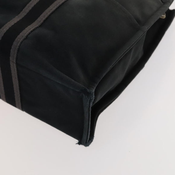 HERMES Tote Bag Canvas 3Set Gray Black Red Auth ti3156