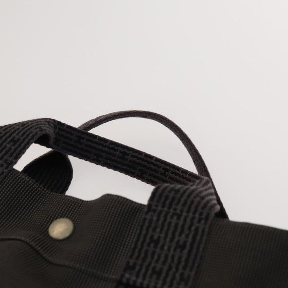 HERMES Tote Bag Canvas 3Set Gray Black Red Auth ti3156