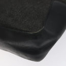 GUCCI Web Sherry Line Hand Bag Canvas Black Silver 73984 Auth ti3159-12