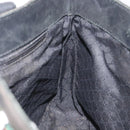 GUCCI Web Sherry Line Hand Bag Canvas Black Silver 73984 Auth ti3159-17