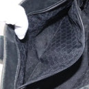 GUCCI Web Sherry Line Hand Bag Canvas Black Silver 73984 Auth ti3159-19