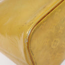 LOUIS VUITTON Monogram Vernis Houston Hand Bag Lime Yellow M91055 LV Auth ti3163-15