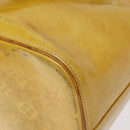 LOUIS VUITTON Monogram Vernis Houston Hand Bag Lime Yellow M91055 LV Auth ti3163-16