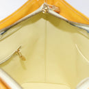 LOUIS VUITTON Monogram Vernis Houston Hand Bag Lime Yellow M91055 LV Auth ti3163-19