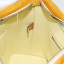 LOUIS VUITTON Monogram Vernis Houston Hand Bag Lime Yellow M91055 LV Auth ti3163-20