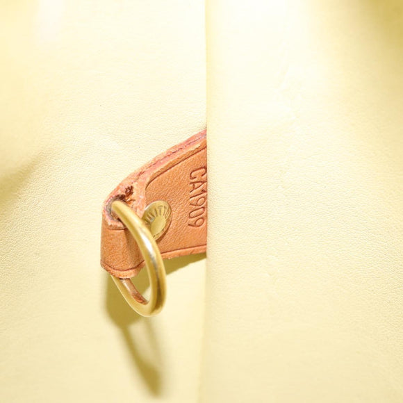 LOUIS VUITTON Monogram Vernis Houston Hand Bag Lime Yellow M91055 LV Auth ti3163