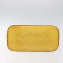LOUIS VUITTON Monogram Vernis Houston Hand Bag Lime Yellow M91055 LV Auth ti3163-5