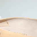 CHANEL High Heels Leather 35 1/2C Beige Black CC Auth ti3167-26