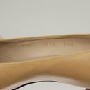 CHANEL High Heels Leather 35 1/2C Beige Black CC Auth ti3167-28