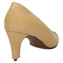 CHANEL High Heels Leather 35 1/2C Beige Black CC Auth ti3167-5