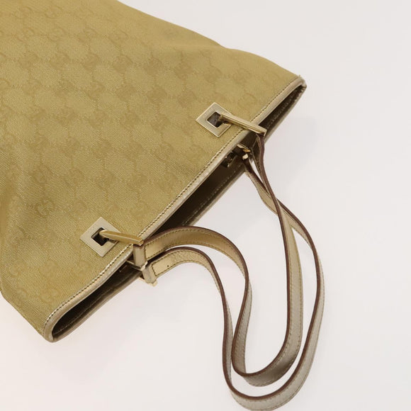 GUCCI GG Canvas Shoulder Bag 2 Set Beige Gold Auth ti3169