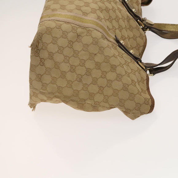 GUCCI GG Canvas Shoulder Bag 2Set Beige Gold Auth ti3169