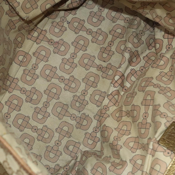 GUCCI GG Canvas Shoulder Bag 2Set Beige Gold Auth ti3169