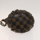 FENDI Pecan Canvas Clutch Bag PVC 4Set Black Brown Auth ti3173-11