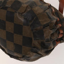 FENDI Pecan Canvas Clutch Bag PVC 4Set Black Brown Auth ti3173-12