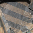 FENDI Pecan Canvas Clutch Bag PVC 4Set Black Brown Auth ti3173-13