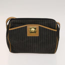 FENDI Pecan Canvas Clutch Bag PVC 4Set Black Brown Auth ti3173-20