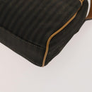 FENDI Pecan Canvas Clutch Bag PVC 4Set Black Brown Auth ti3173-24