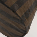 FENDI Pecan Canvas Clutch Bag PVC 4Set Black Brown Auth ti3173-6