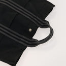 HERMES Hand Bag Canvas 4Set Black Gray Auth ti3190-10