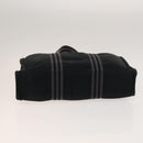 HERMES Hand Bag Canvas 4Set Black Gray Auth ti3190-17