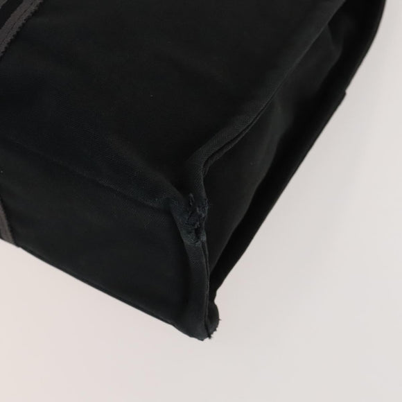HERMES Hand Bag Canvas 4Set Black Gray Auth ti3190