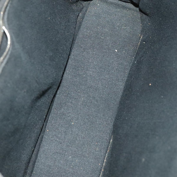 HERMES Hand Bag Canvas 4Set Black Gray Auth ti3190