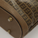 FENDI Zucchino Canvas Shoulder Bag Vintage Brown Auth ti3193-16