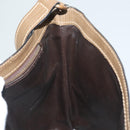 FENDI Zucchino Canvas Shoulder Bag Vintage Brown Auth ti3193-18