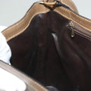 FENDI Zucchino Canvas Shoulder Bag Vintage Brown Auth ti3193-19